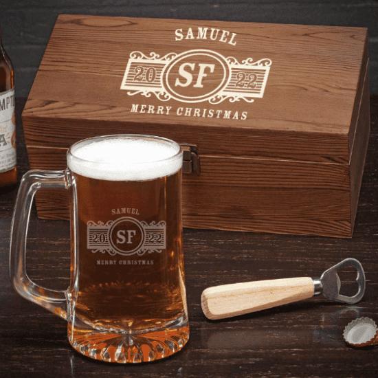 Personalized Beer Mug Christmas Gift Sets