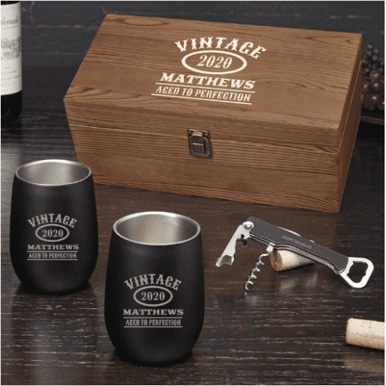 Custom Wine Tumbler Set