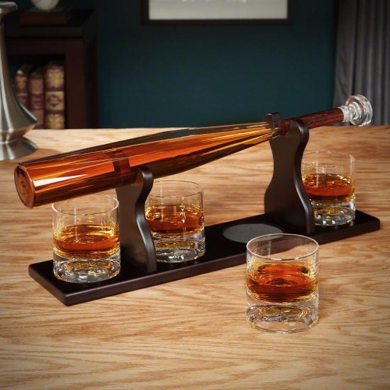 Funny Retirement Gifts is Baseball Bat Decanter Set