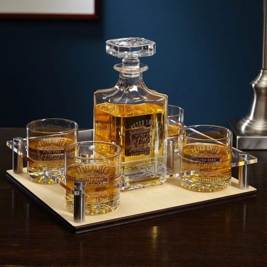 Engraved Crystal Presentation Set