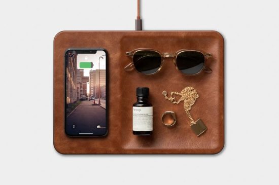 Leather Wireless Charging Valet Tray