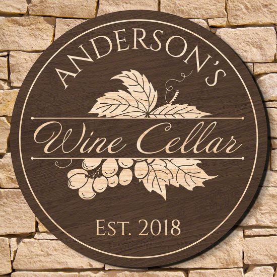 Custom Wooden Wine Vineyard Sign
