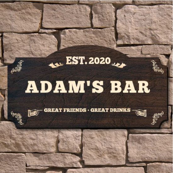 Custom Wood Bar Sign