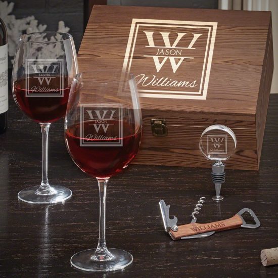Personalized Wine Box Gift Set