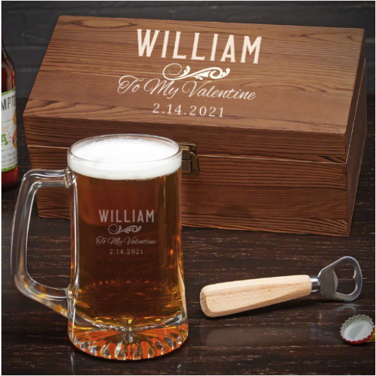 Personalized Beer Mug Box Set