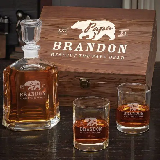 Personalized Decanter Box Set for Dads