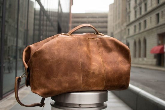 Leather Military Duffle Bag