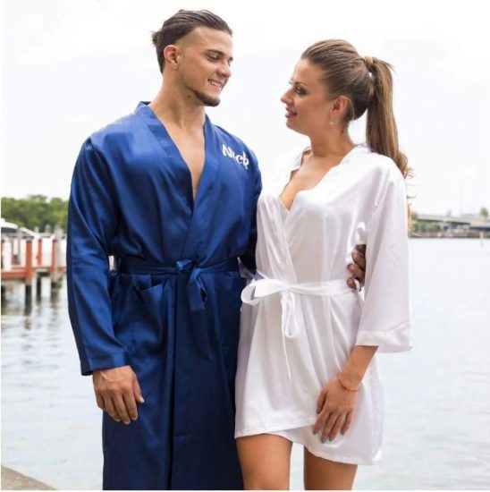 His and Hers Satin Robes