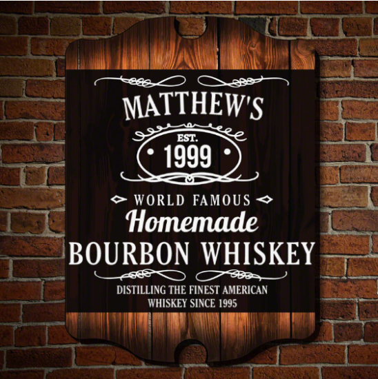 Customizable Whiskey Label Sign