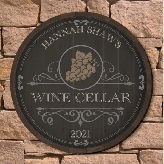 Custom Wood Wine Cellar Sign 