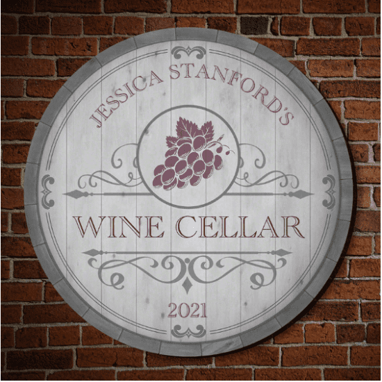 Custom Wood Wine Cellar Sign Anniversary Gifts By Year