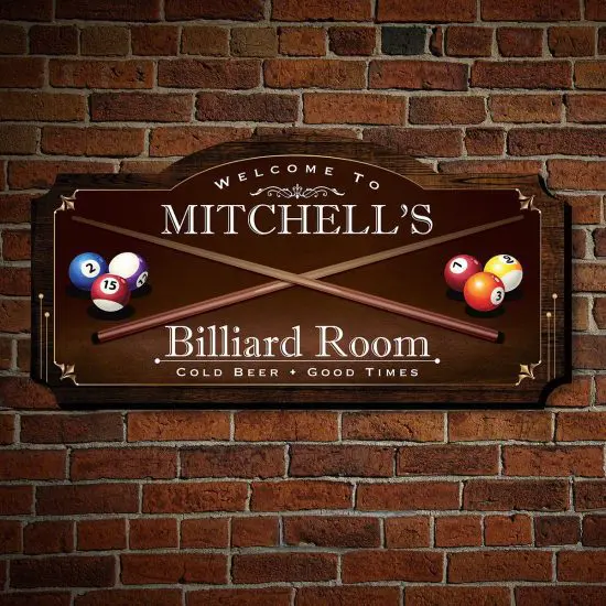 Custom Billiard Sign for Son in Law