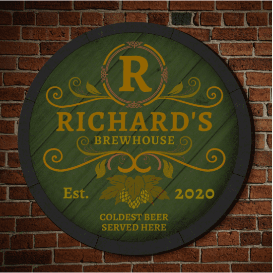Customizable Brewhouse Wooden Sign