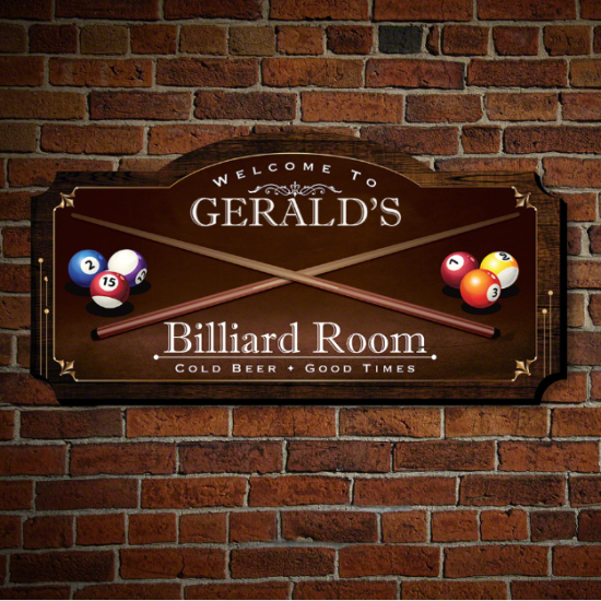 Custom Billiard Sign