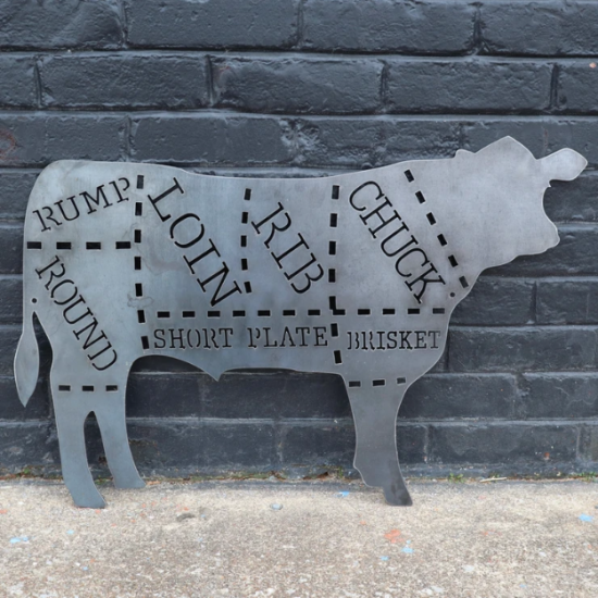 Metal Cow - Custom Made Signs