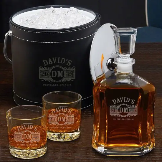 Ice Bucket Decanter Set of Unique Gifts for Parents