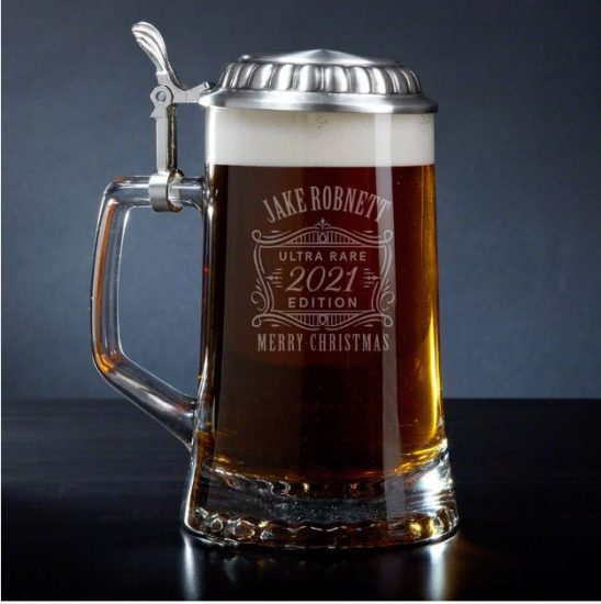 Engraved Beer Stein Gift for Dad
