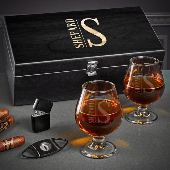 Personalized Cognac Gift Box of Practical Gifts
