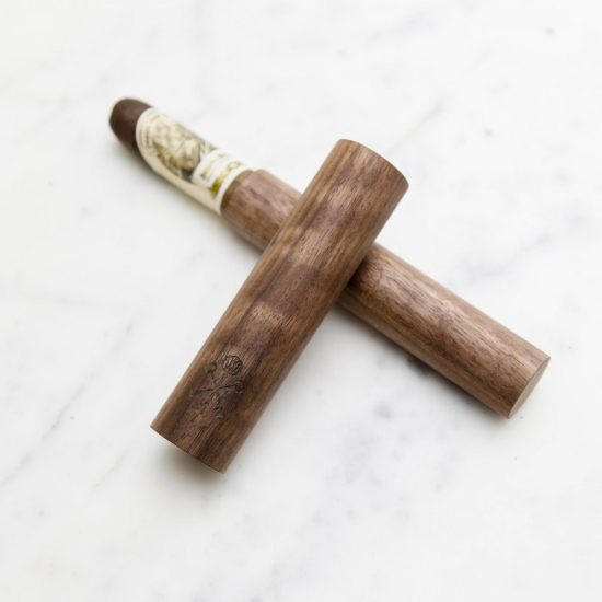 Wood and Leather Cigar Tube