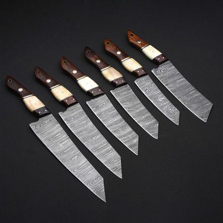 Damascus Chef Knife Set