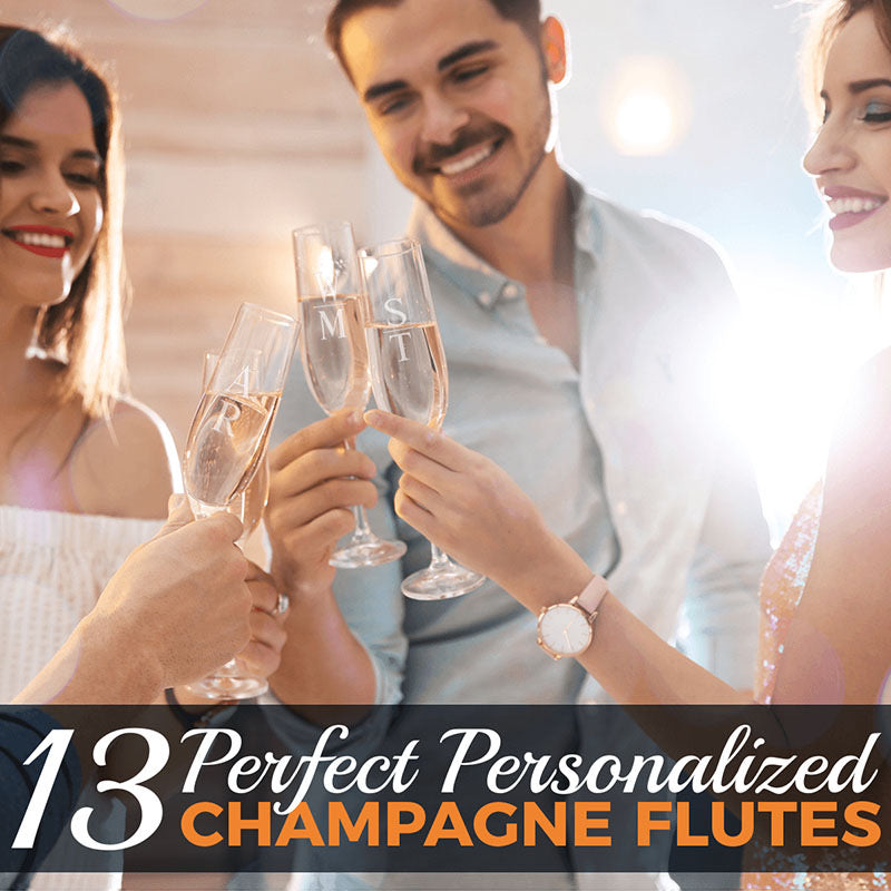Hawk Champagne Glass Personalized Engraving Included