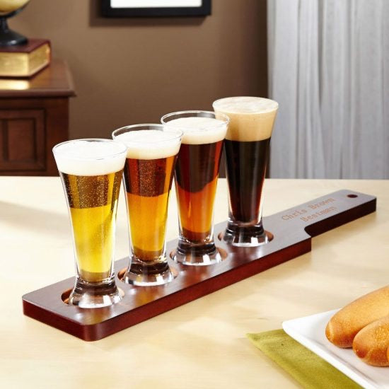 Tall Glass Beer Flight Set