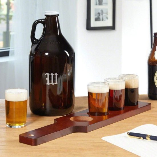 Beer Growler and Beer Flight Set