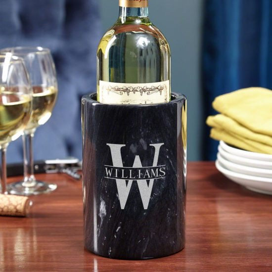 Etched Marble Wine Chiller Quarantine Anniversary Idea