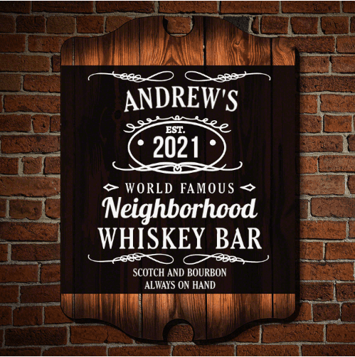 Personalized Whiskey Label Sign
