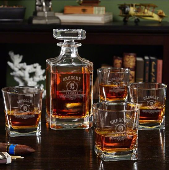 Custom Whiskey Set of New Grandad Gifts