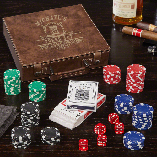 Personalized Poker Set Birthday Gift for Guy