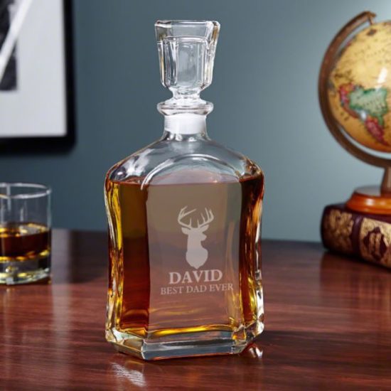 Etched Whiskey Decanter