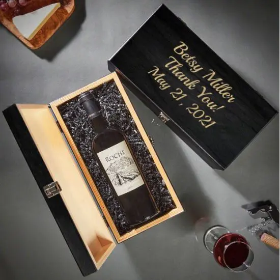 Engraved Wine Bottle Gift Box