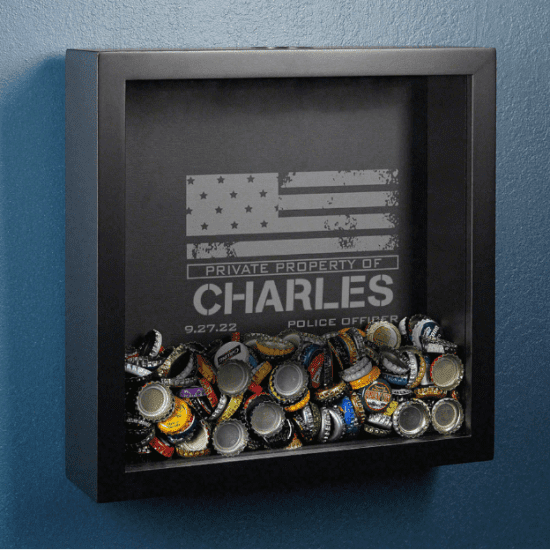 Engraved Shadow Box for Police Officers