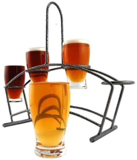 Metal Beer Flight Glasses Carrier