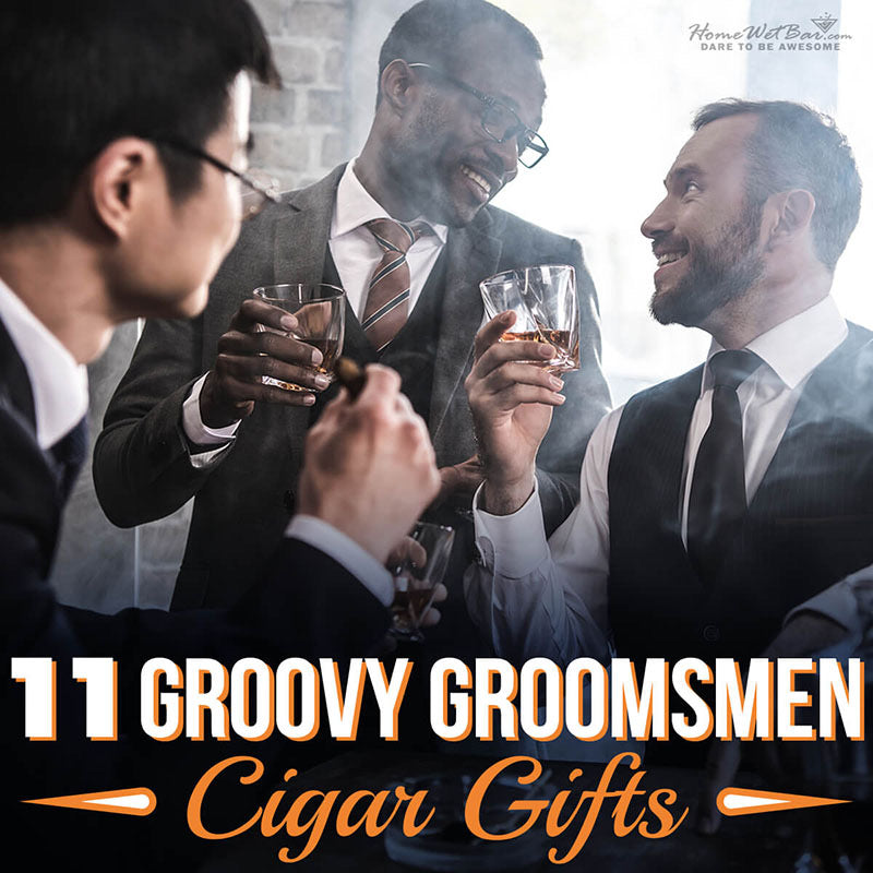 Cigar Box Elegant Groomsman Gift - Best Man Cigar Box – Groom Cigar ...