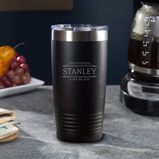 Personalized Stainless Steel Tumbler for Groomsmen