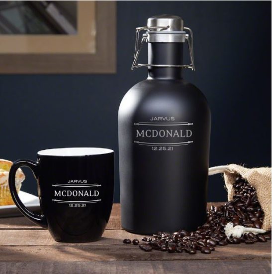 Coffee Carafe and Mug Set of Holiday Gifts for Employees