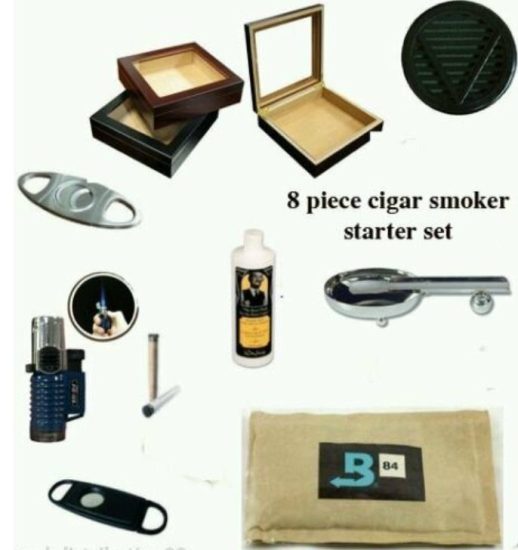 8 Piece Cigar Smoker Starter Set