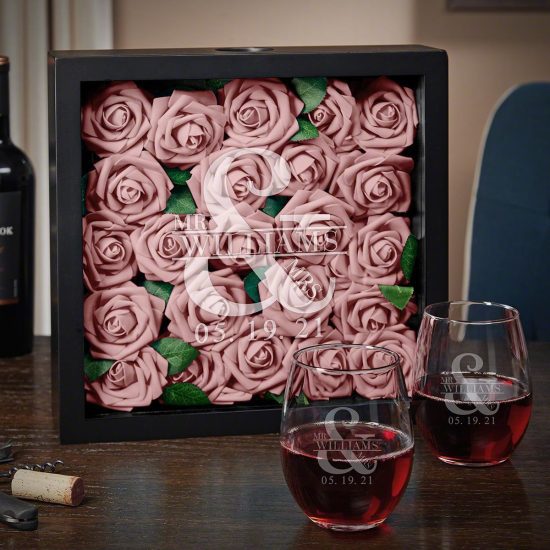 Shadow Box and Wine Glasses are the Best Wedding Gift Ideas