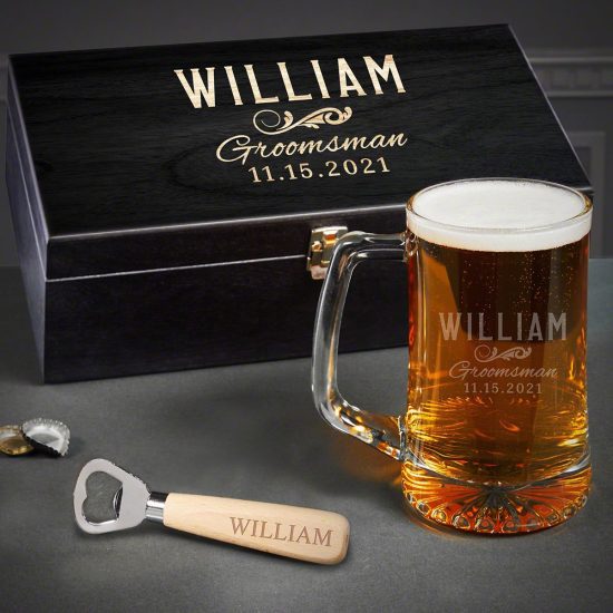 Custom Beer Mug Set of Groomsman Gifts