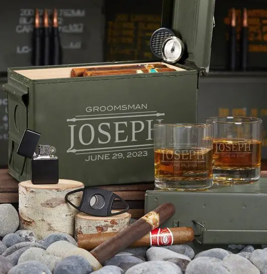 Personalized Ammo Can Set of Wedding Registry Ideas for Guys
