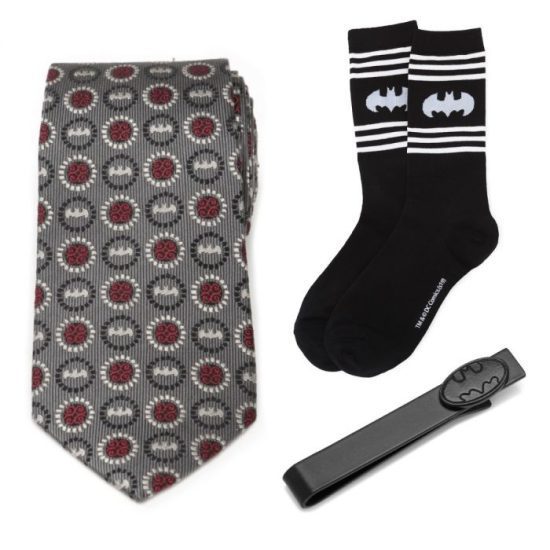 Batman Tie Socks and Cufflinks Gift Set