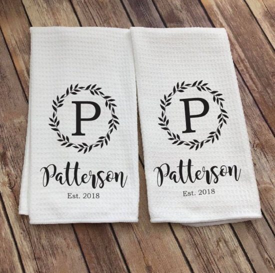 Etsy Wedding Gift is Dish Towels