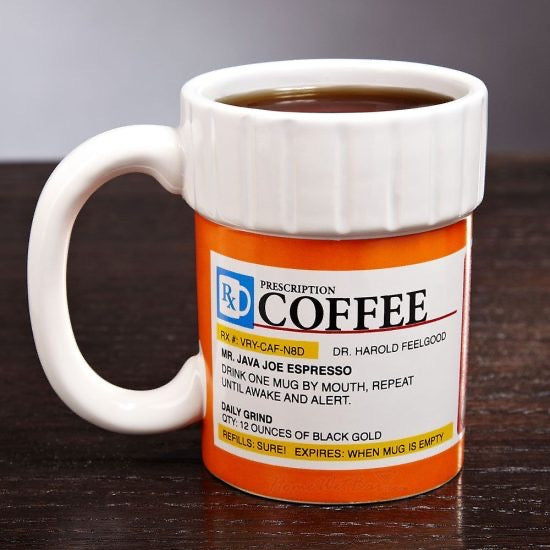 Best Novelty Gifts for Men is a Prescription Coffee Mug 