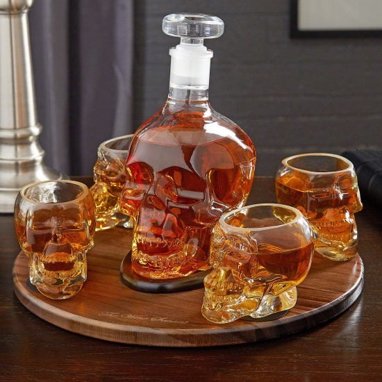 Skull Decanter Set of Novelty Gifts for Men