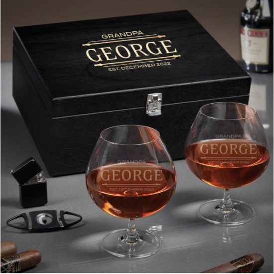 Gift for Grandpa Cognac Box Set