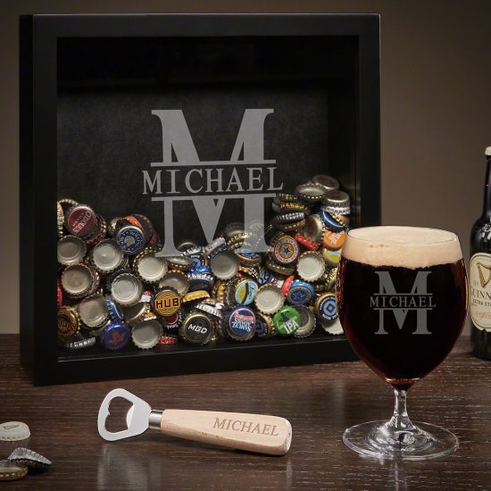Shadow Box and Snifter Set of Valentine Gifts for Men