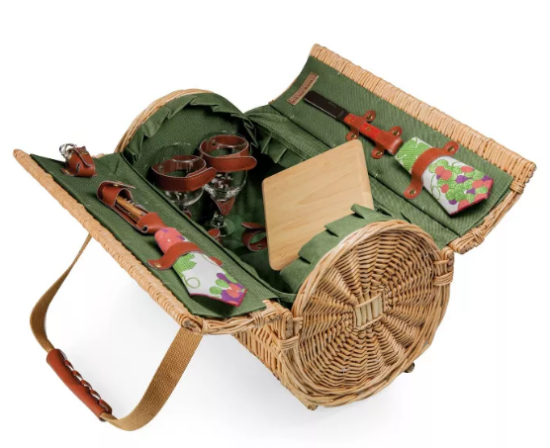 Outdoor Dining Basket Set of Gifts for Parents Anniversary