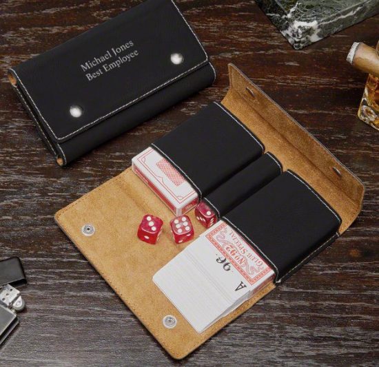 Embossed Card and Dice Gift Set